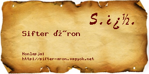 Sifter Áron névjegykártya